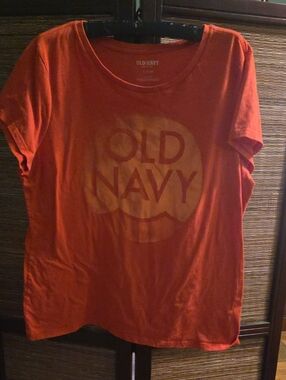 Old Navy Bright Orange Logo T‑Shirt